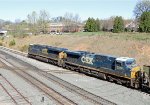 CSX 862 & 5286 lead train L619-08 across Boylan Jct